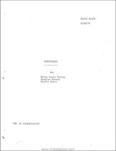 Caddyshack Script Cover