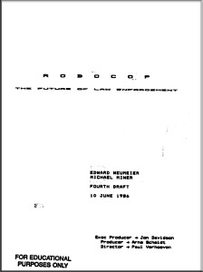 Robocop Movie Script Cover