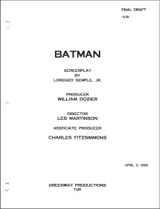 Batman 1966 Screenplay Cover