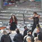 Hawkeye and Scarlett Witch - Avengers: Age of Ultron Pic