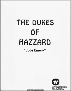 The Dukes of Hazzard Script Cover