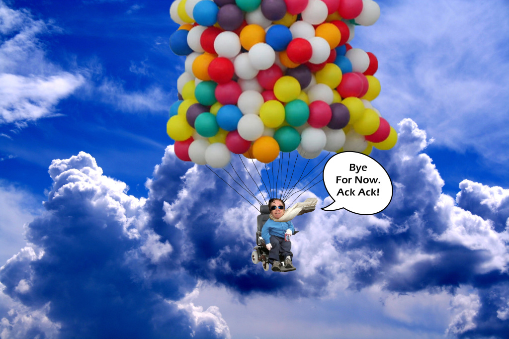 Eric the Actor Flying with Balloons