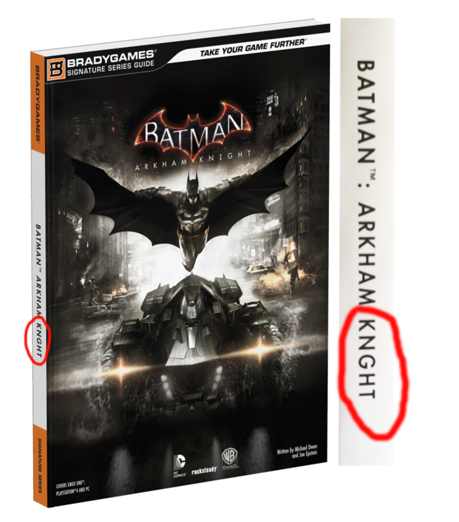 Batman Arkham Knight Misspelling