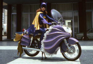 Batgirl and Batcycle