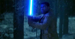 Finn with Lightsaber