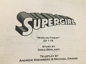 Flash Supergirl Crossover Script Page